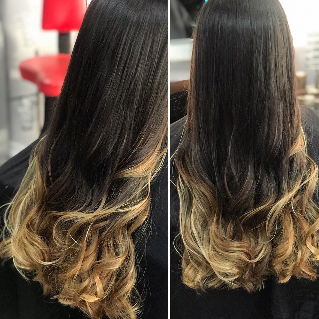  Ombré with curls by Amina. Ombré is a beautiful low maintenance  look good for anybody. Book your ombrés today! 516-333-5495 - EMMA'S HAIR  SALON & MAKE UP